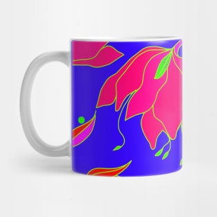 Blue and Red Florals Mug